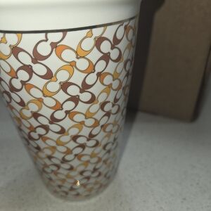 Coach White, Brown and Orange Mug